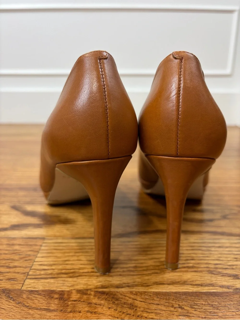 Cole Haan Tan Leather Pointed-Toe Pumps (7)